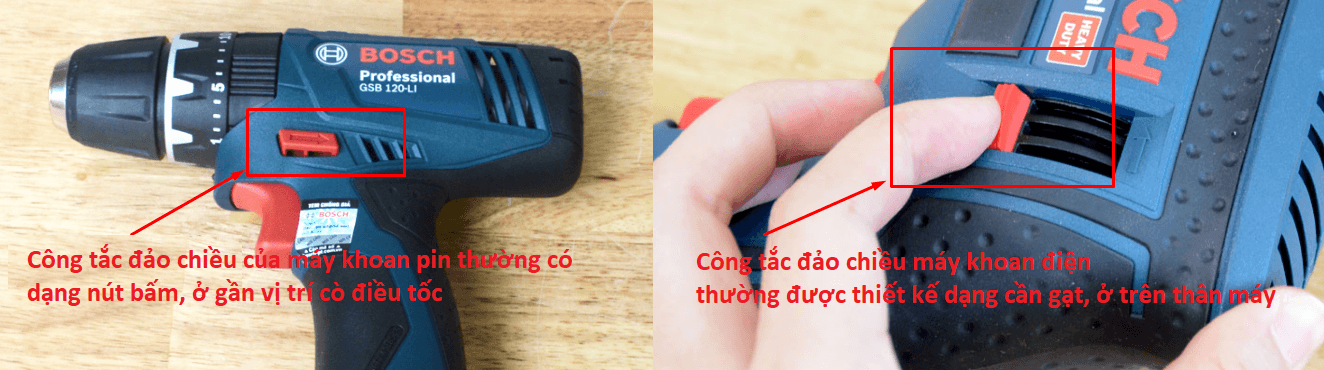 Công tắc đảo chiều máy khoan