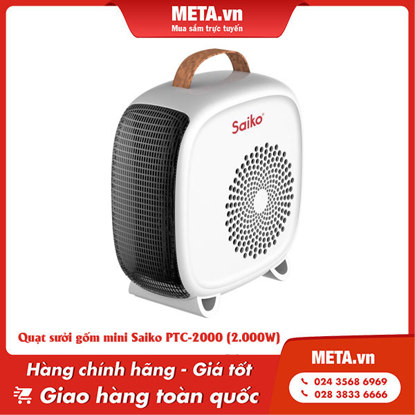 Quạt sưởi gốm mini Saiko PTC-2000 (2.000W)