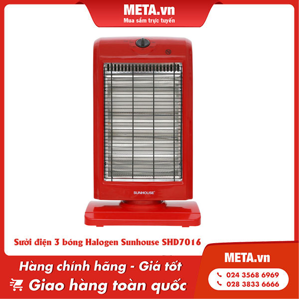 Đèn sưởi để bàn 3 bóng Halogen Sunhouse SHD7016