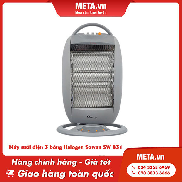 Đèn sưởi ấm để bàn 3 bóng Halogen Sowun SW 831