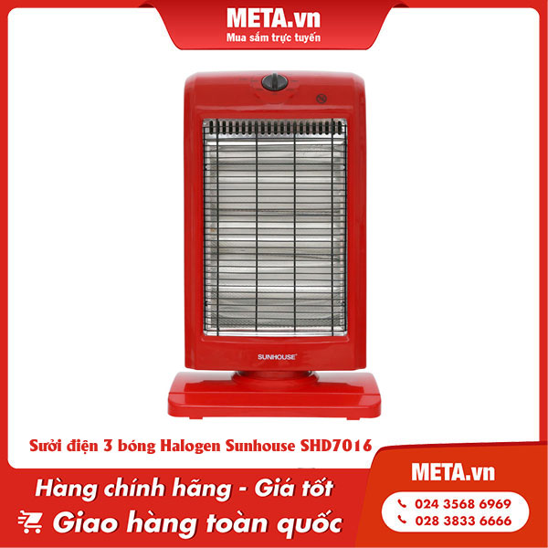 Máy sưởi điện 3 bóng Halogen Sunhouse SHD7016