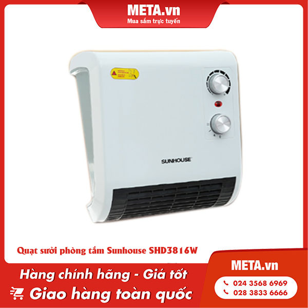 Quạt sưởi phòng tắm Sunhouse SHD3816W