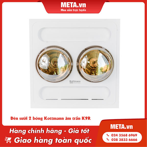 Đèn sưởi 2 bóng Kottmann âm trần K9R 