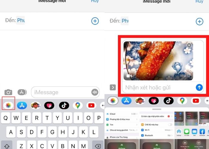 Chuyển ảnh từ iPhone qua iMessage