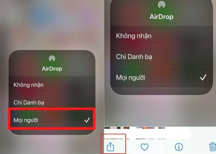 Chuyển ảnh từ iPhone sang iPhone