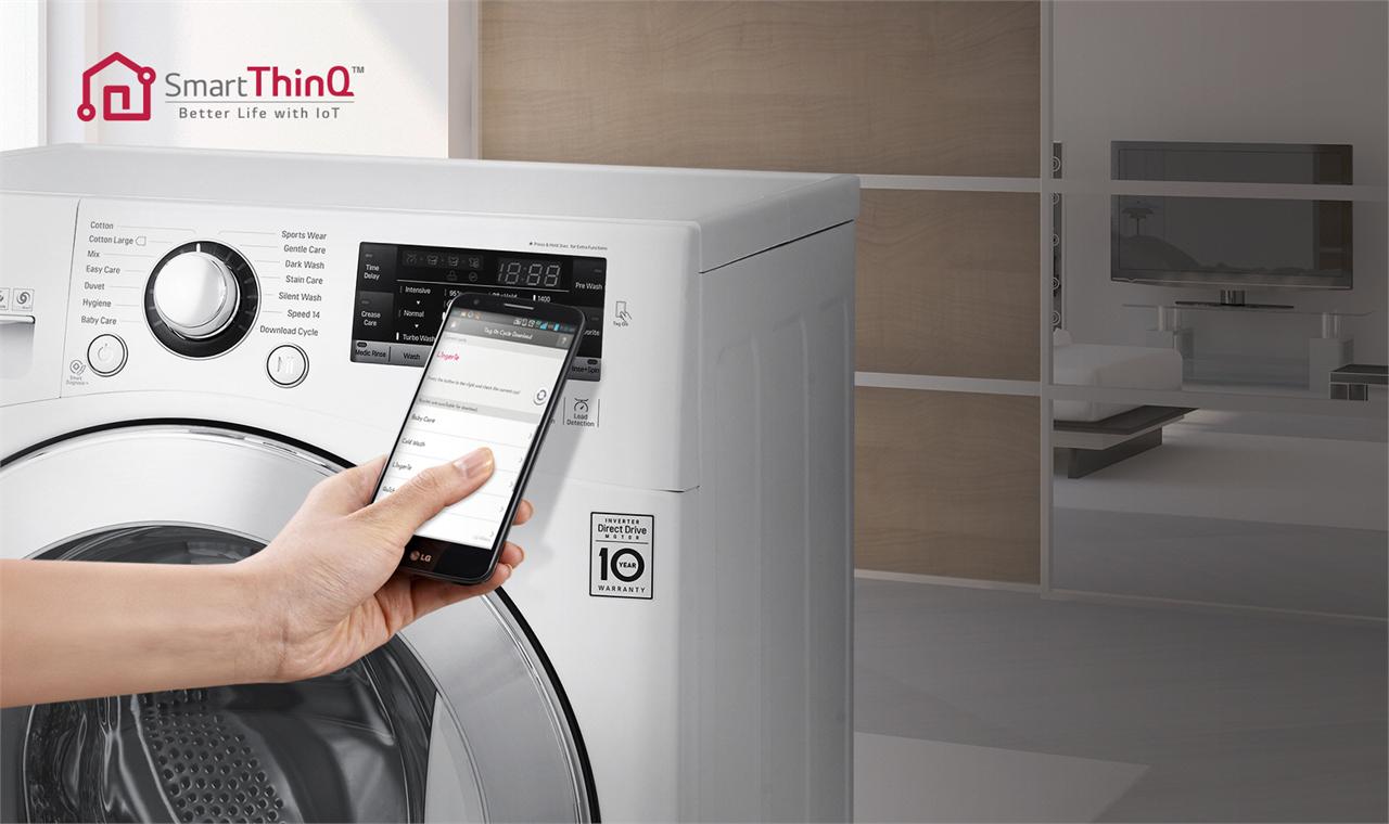 Kết nối điện thoại với máy giặt LG