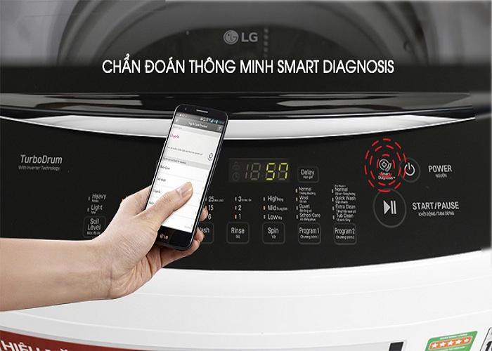 Tính năng tự động chẩn đoán lỗi trên máy giặt LG