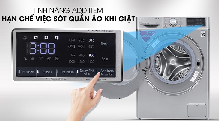 Tính năng Add Item máy giặt LG