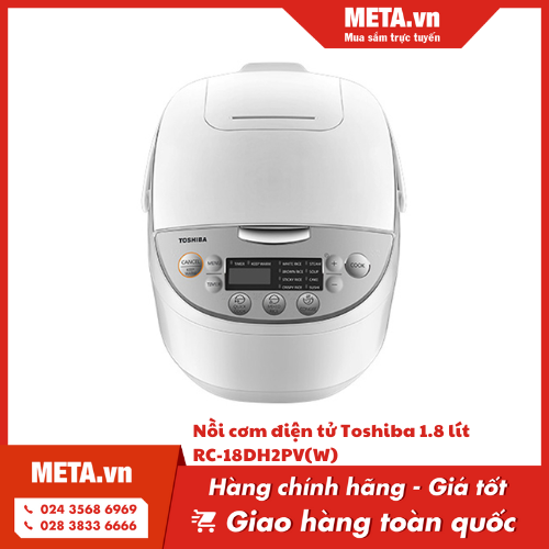 Nồi cơm điện Toshiba 1.8 lít RC-18DH2PV(W)