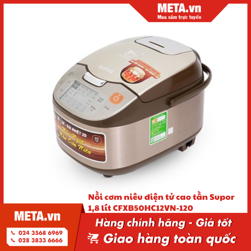 Nồi cơm niêu điện tử cao tần Supor 1,8 lít CFXB50HC12VN-120