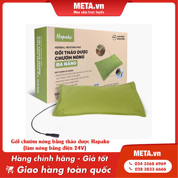 Gối chườm nóng bằng thảo dược Hapaku (làm nóng bằng điện 24V)