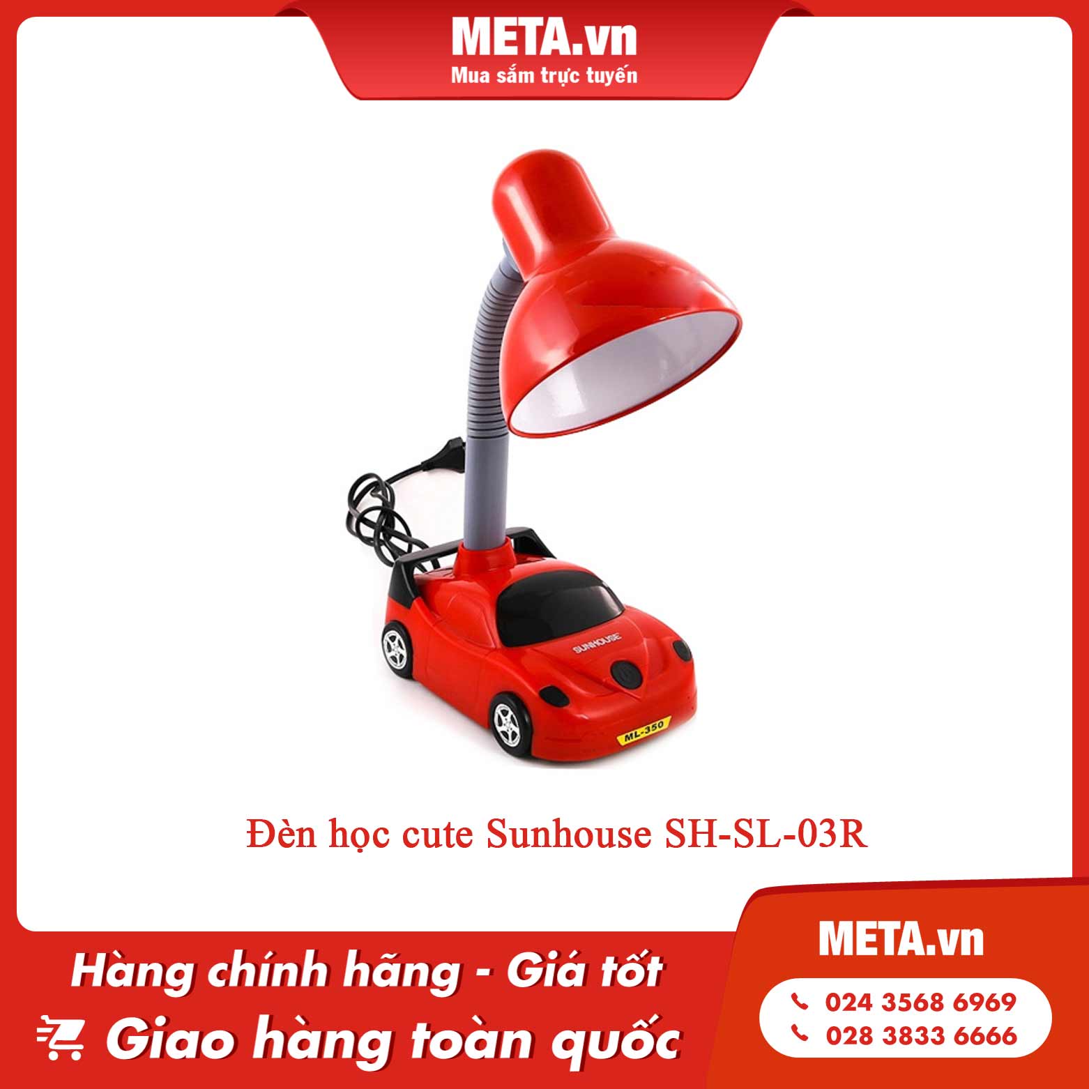 Đèn học cute Sunhouse SH-SL-03R