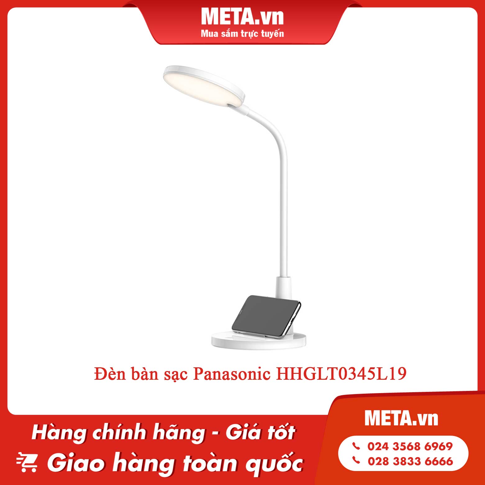 Đèn học sạc pin Panasonic HHGLT0345L19
