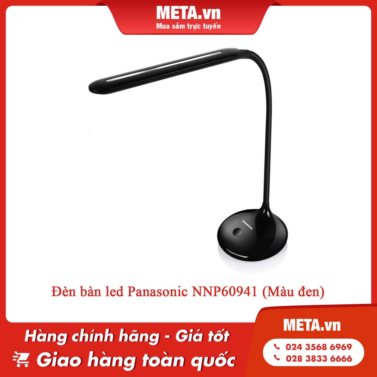 Đèn bàn led Panasonic NNP60941 (Màu đen)