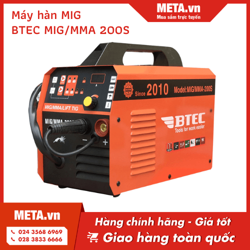 Máy hàn MIG không dùng khí BTEC MIG/MMA 200S