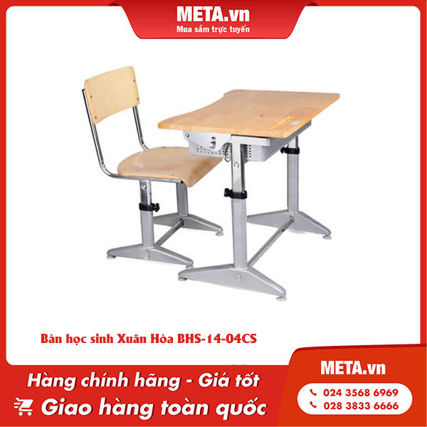 Bàn học gỗ tự nhiên Xuân Hòa BHS-14-04CS
