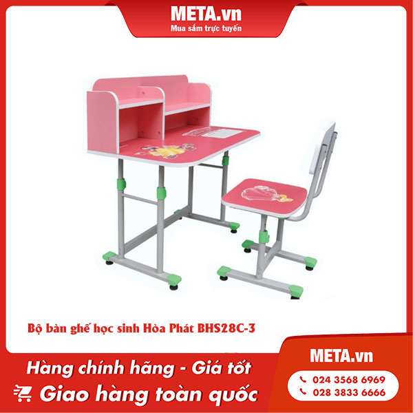 Bộ bàn ghế học sinh lớp 1 Hòa Phát BHS28C-3
