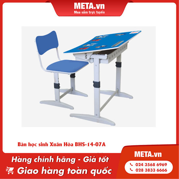 Bàn học cho bé lớp 1 Xuân Hòa BHS-14-07A