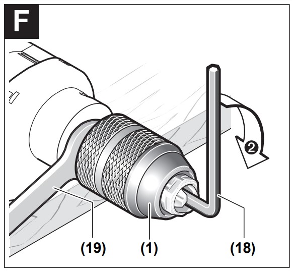 Cách lắp mâm cặp máy khoan Bosch GSB 13 RE