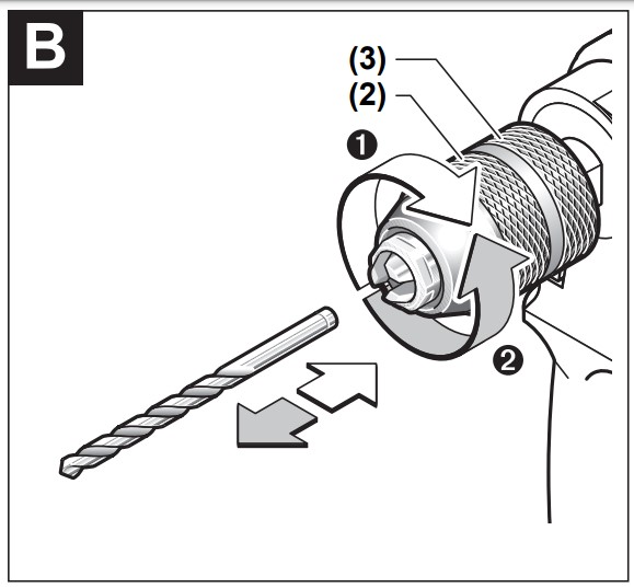 Cách thay đầu cặp mũi khoan tự động cho máy khoan Bosch GSB 13 RE