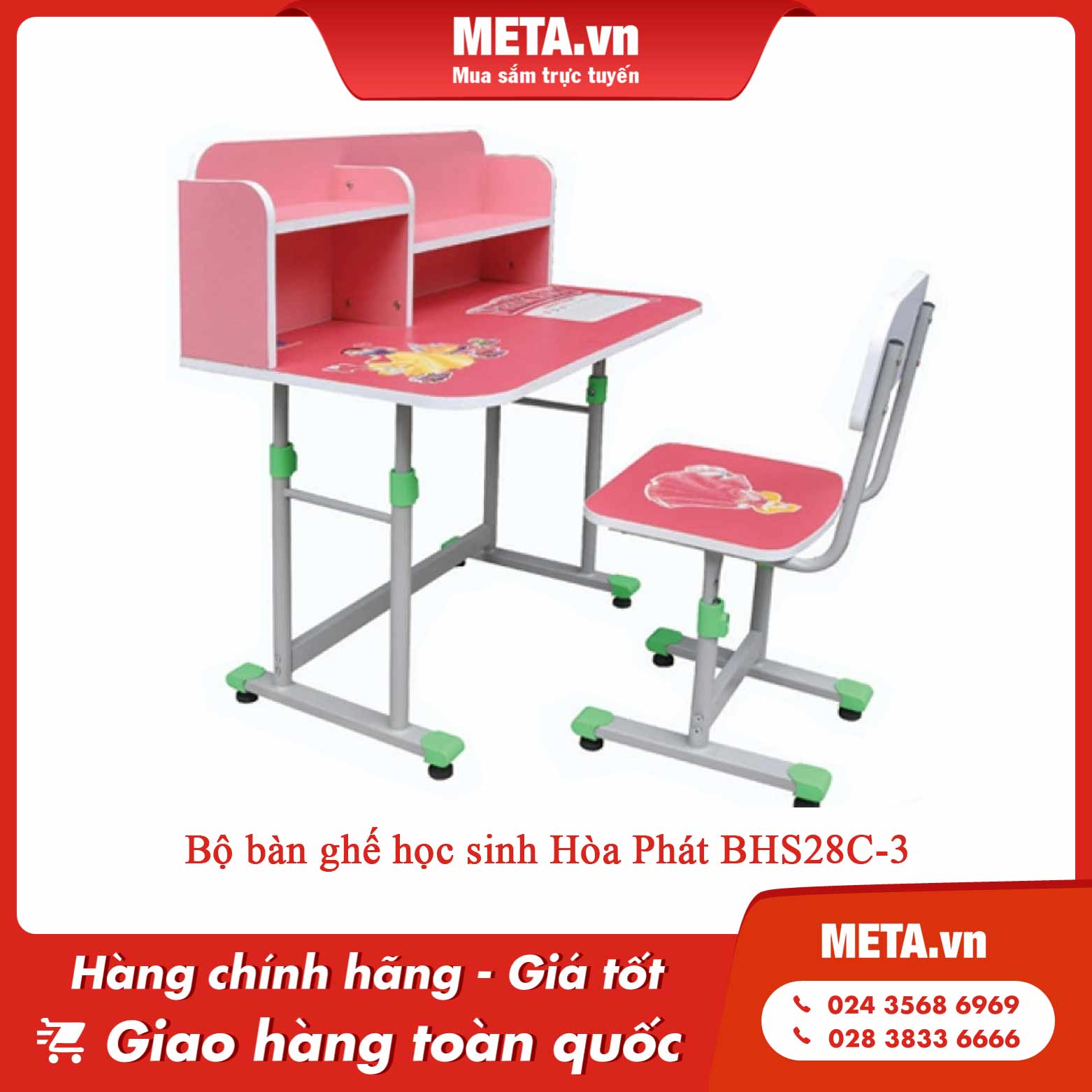 Bộ bàn ghế học sinh Hòa Phát BHS28C-3