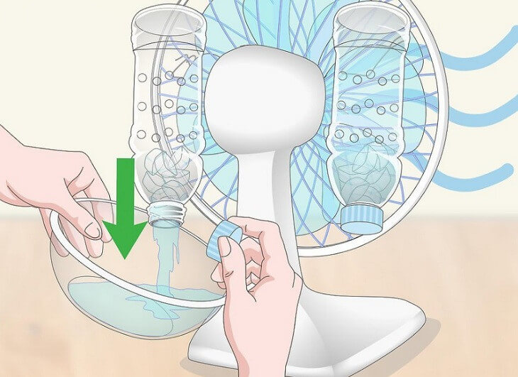 Dùng bát hứng nước bị đọng lại