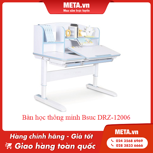 Bàn học gỗ màu trắng Bsuc DRZ-12006