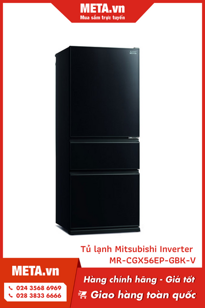 Tủ lạnh 3 cửa Mitsubishi Inverter 450 lít MR-CGX56EP-GBK-V