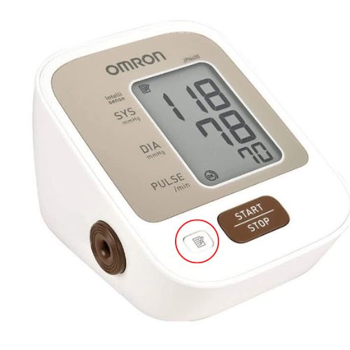 Biểu tượng bộ nhớ của máy đo huyết áp Omron JPN600