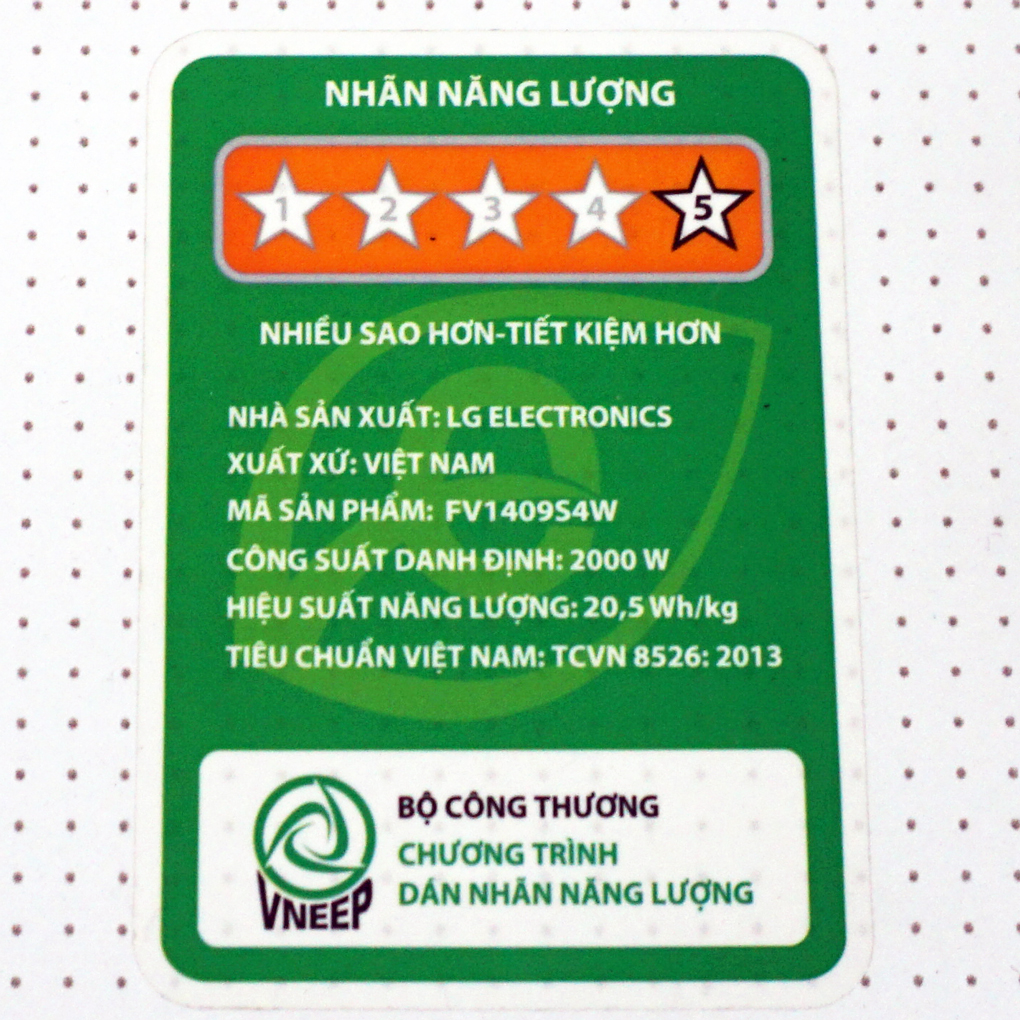Hiệu suất năng lượng được in trên nhãn năng lượng