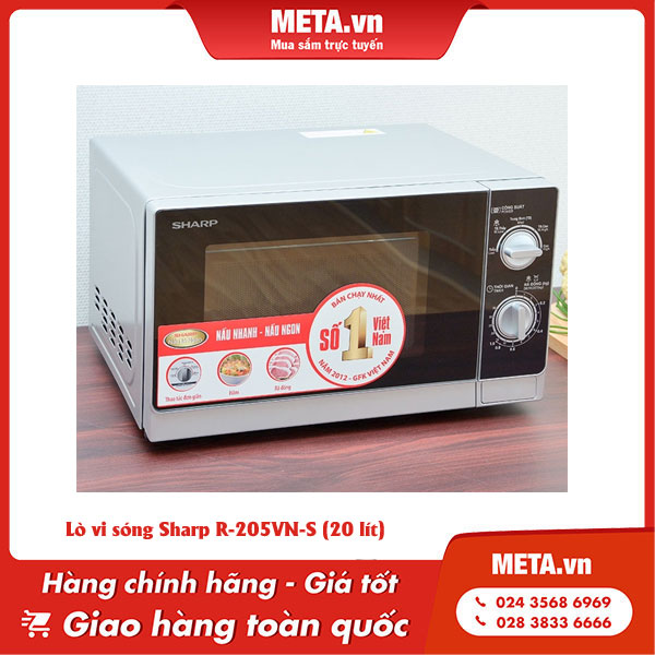 Lò vi sóng mini Sharp R-205VN-S
