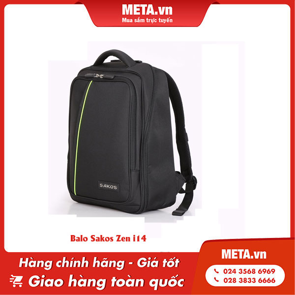 Balo đi học nữ cấp 2 màu đen Sakos Zen i14