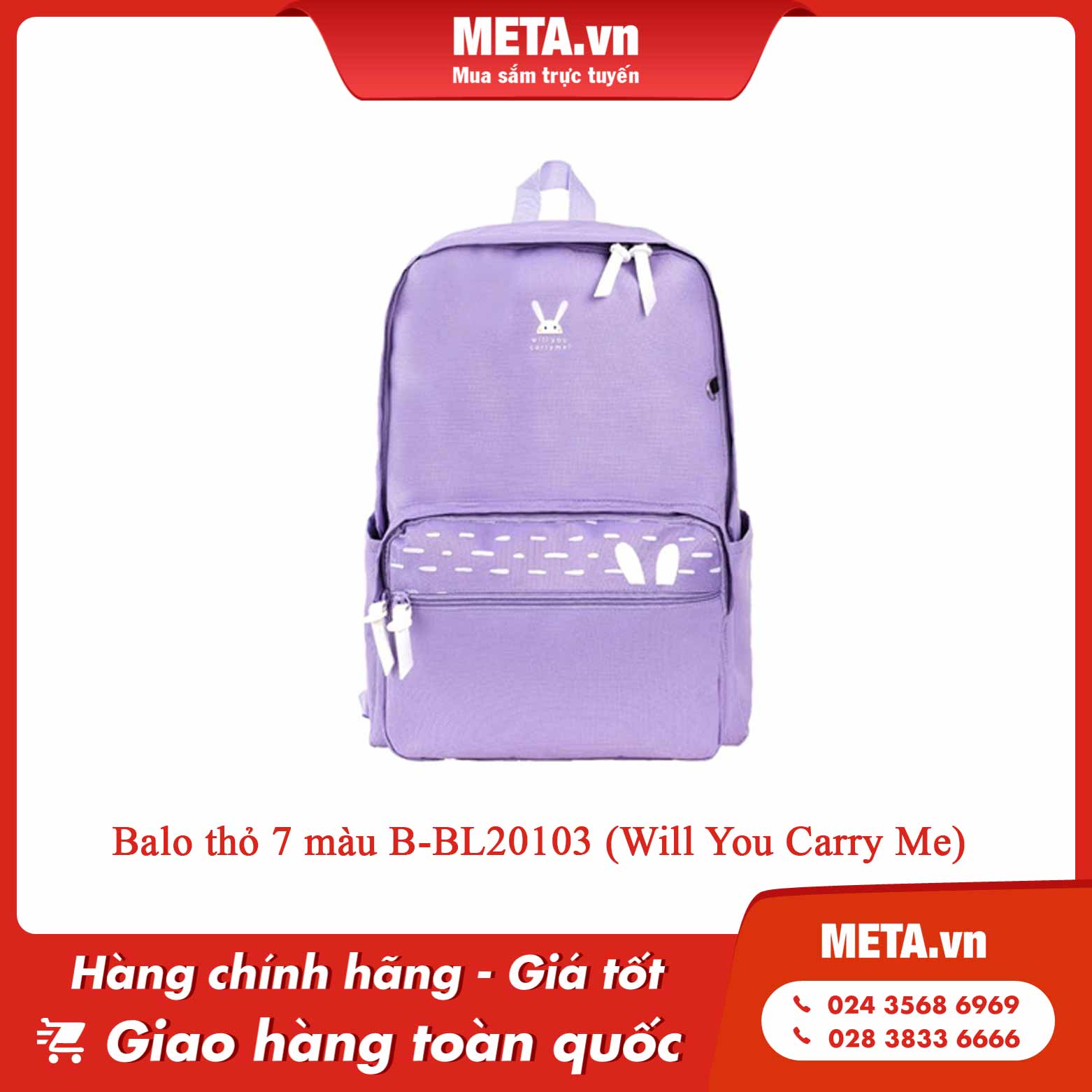 Balo thỏ 7 màu B-BL20103 (Will You Carry Me)