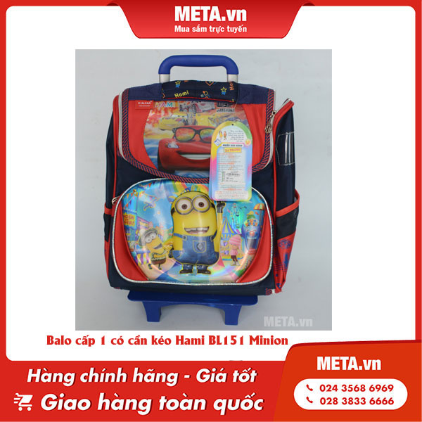 Balo cấp 1 có cần kéo Hami BL151 Minion
