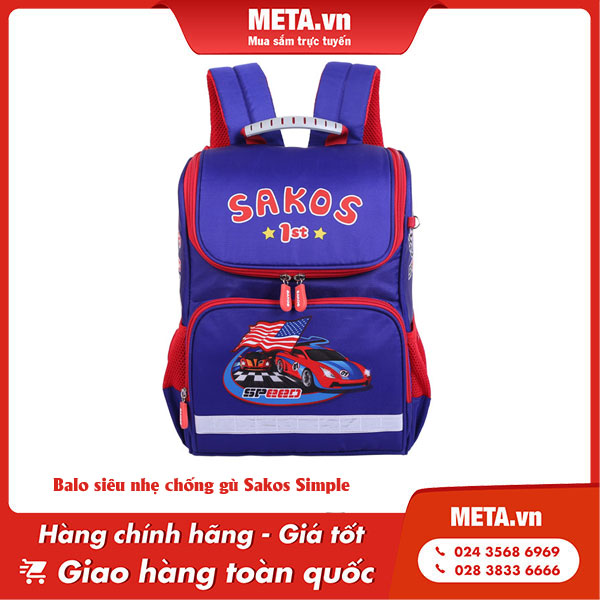 Balo siêu nhẹ chống gù Sakos Simple