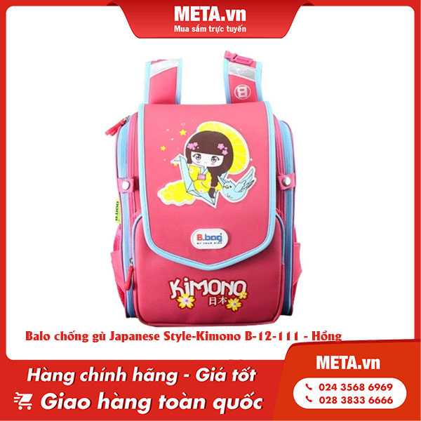 Balo chống gù Japanese Style-Kimono B-12-111 - Hồng