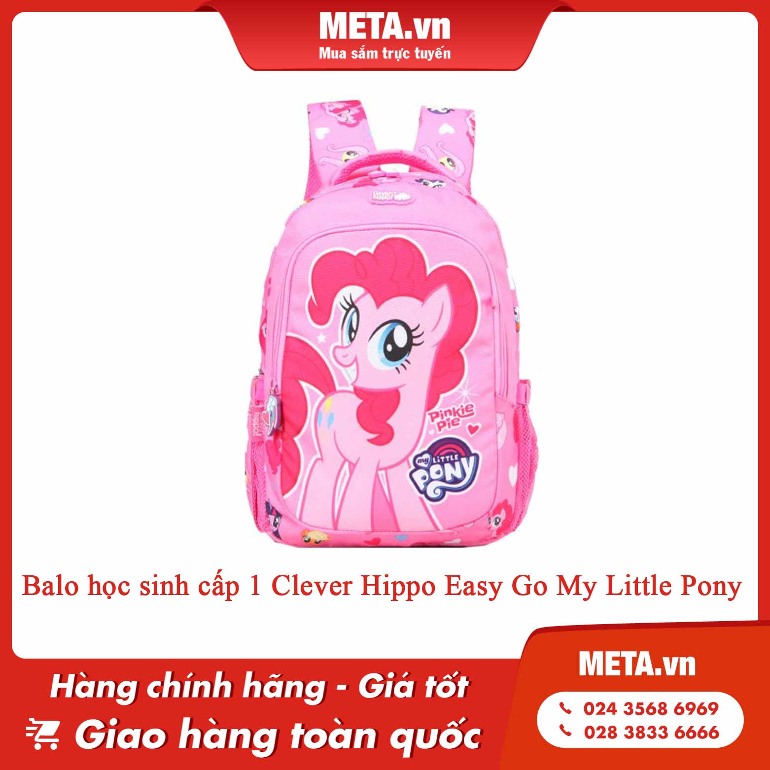 Balo học sinh cấp 1 Clever Hippo Easy Go My Little Pony