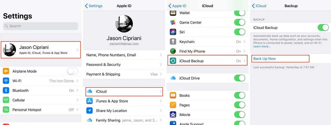 Cách sao lưu iPhone trên iCloud
