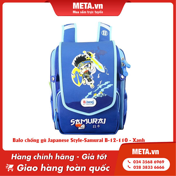 Balo chống gù Japanese Style-Samurai B-12-110 - xanh