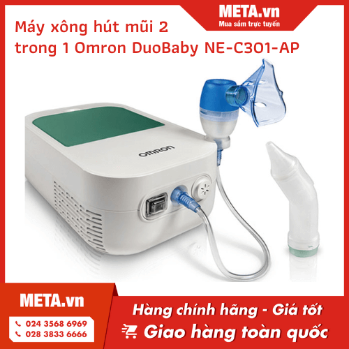Máy xông hút mũi 2 trong 1 Omron DuoBaby NE-C301-AP