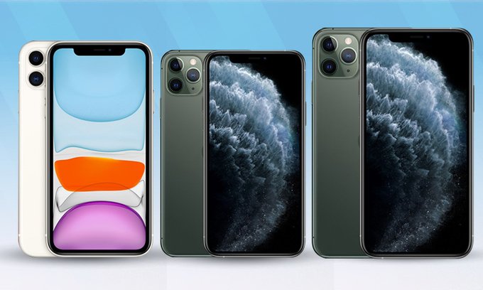 Kích thước màn hình của các phiên bản iPhone 11