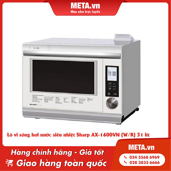 Lò vi sóng hơi nước siêu nhiệt Sharp AX-1600VN (W/R) 31 lít