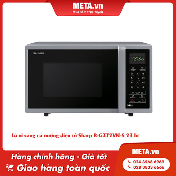 Lò vi sóng có nướng điện tử Sharp R-G372VN-S 23 lít