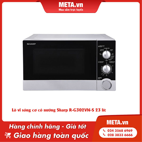 Lò vi sóng cơ có nướng Sharp R-G302VN-S 23 lít