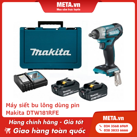 Máy siết bu lông dùng pin Makita DTW181RFE