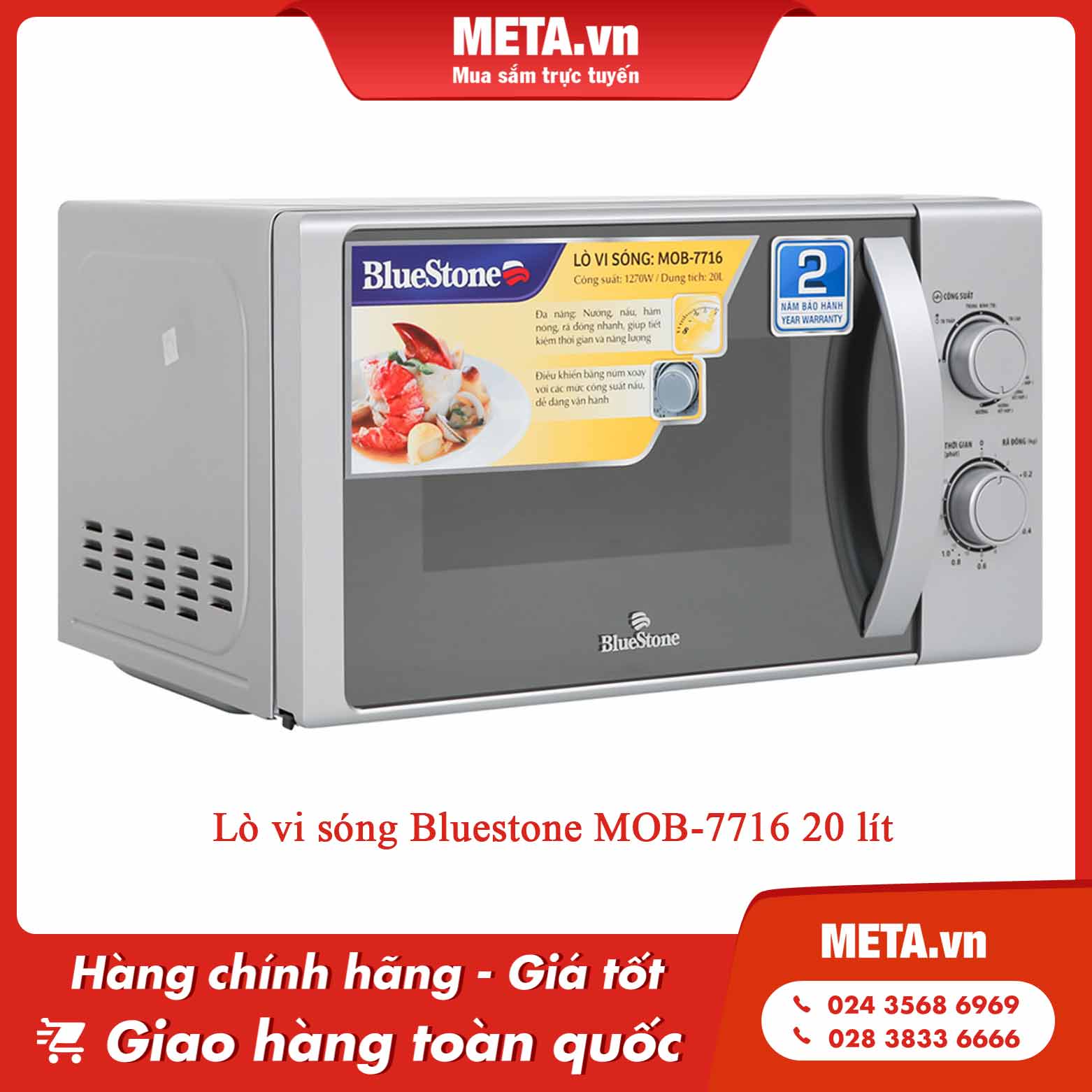Lò vi sóng Bluestone MOB-7716 20 lít