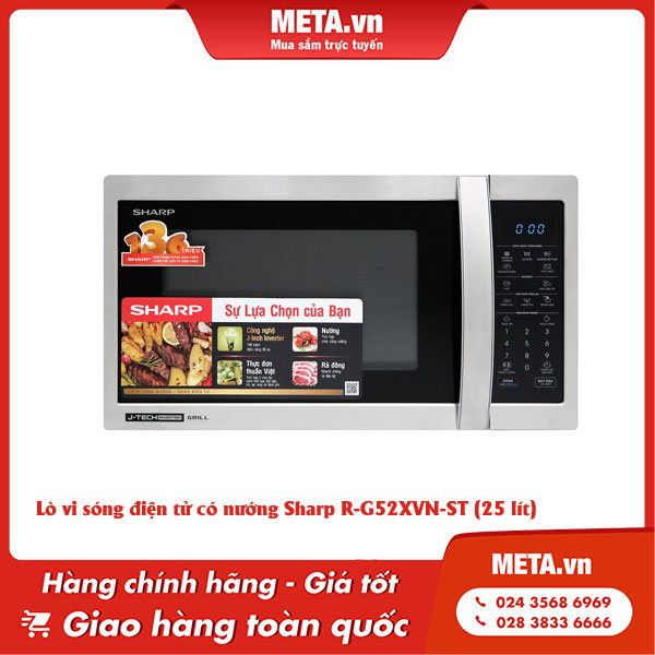Lò vi sóng điện tử có nướng Sharp R-G52XVN-ST