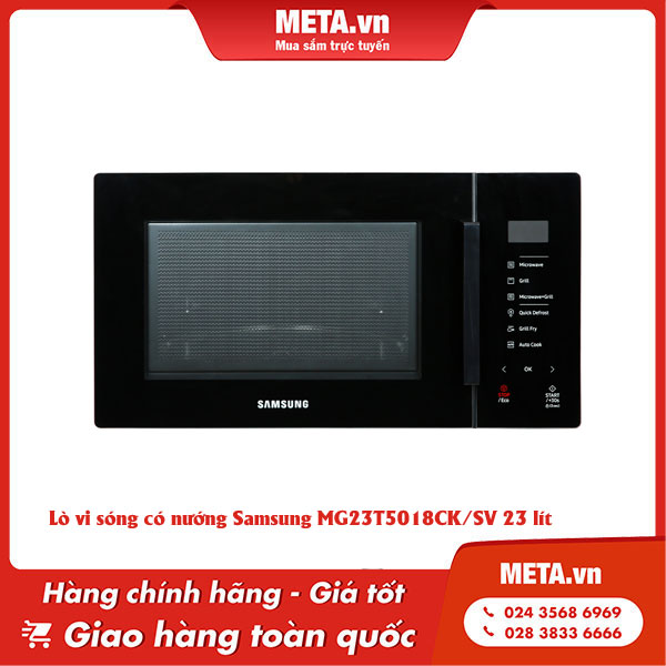 Lò vi sóng có nướng Samsung MG23T5018CK/SV