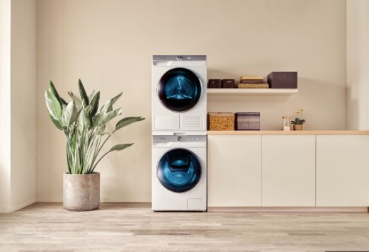 Máy giặt Samsung AI EcoBubble sở hữu thiết kế sang trọng, hiện đại