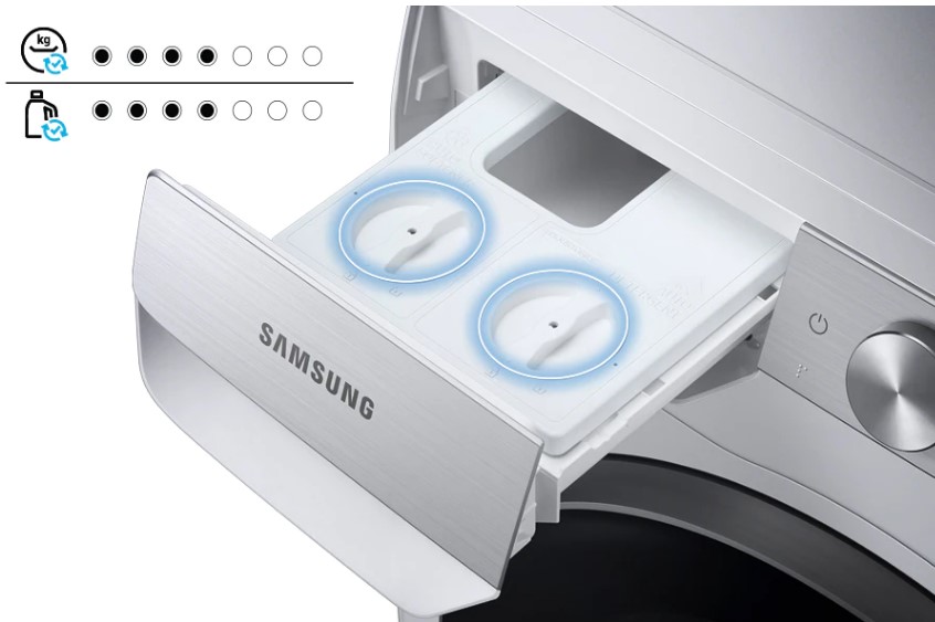 Ngăn giặt xả thông minh AI Dispenser  của máy giặt Samsung AI EcoBubble 